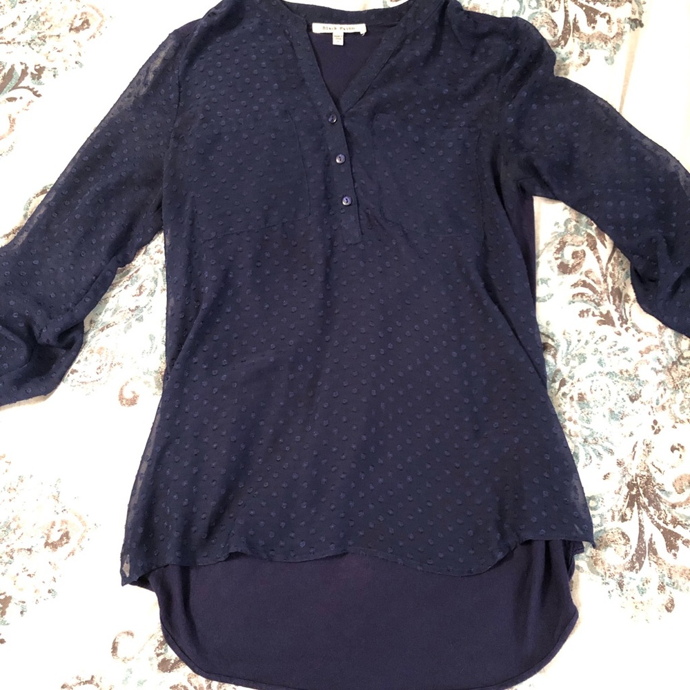 Sheer polka dot blouse
